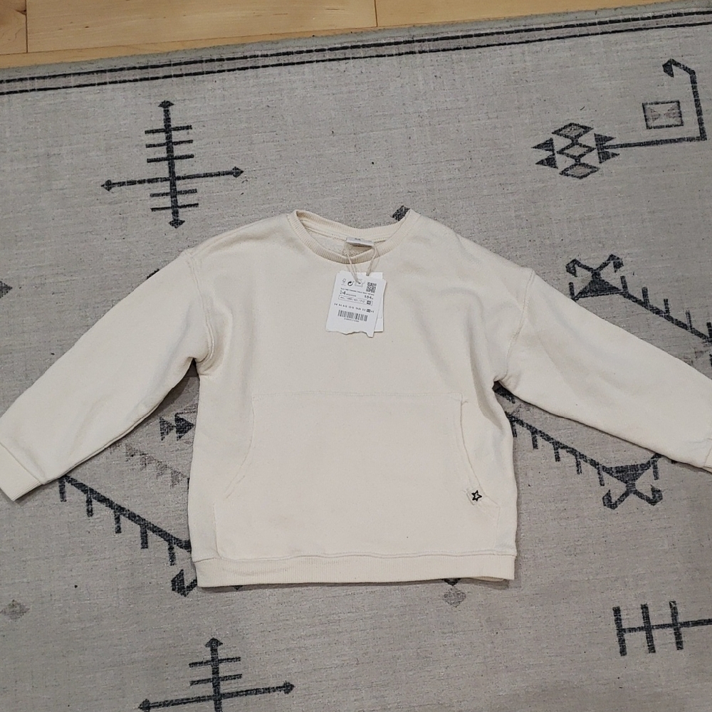Nwt Cream Cotton Kids Sweatshirt